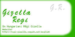 gizella regi business card